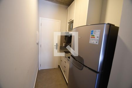 Cozinha de kitnet/studio para alugar com 1 quarto, 17m² em Cidade Universitária, Campinas