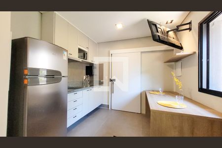 Cozinha de kitnet/studio para alugar com 1 quarto, 17m² em Cidade Universitária, Campinas