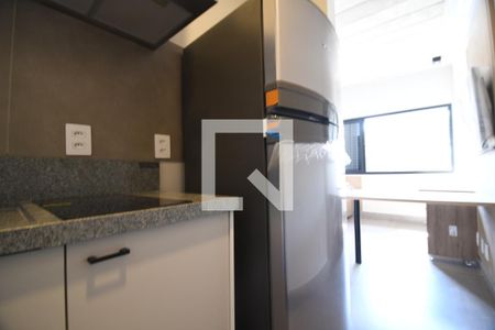 Cozinha de kitnet/studio para alugar com 1 quarto, 17m² em Cidade Universitária, Campinas