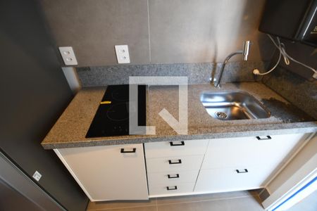 Cozinha de kitnet/studio para alugar com 1 quarto, 17m² em Cidade Universitária, Campinas