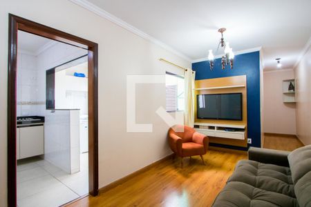 Sala de apartamento à venda com 3 quartos, 84m² em Vila Homero Thon, Santo André