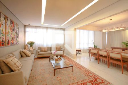 Sala de apartamento à venda com 4 quartos, 172m² em Lourdes, Belo Horizonte