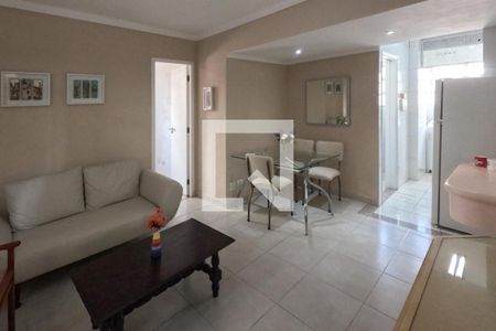 Sala de Estar de apartamento para alugar com 1 quarto, 57m² em Ponta da Praia, Santos