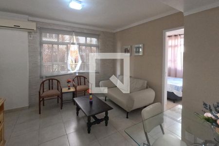 Sala de Estar de apartamento para alugar com 1 quarto, 57m² em Ponta da Praia, Santos