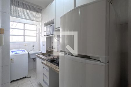 Cozinha e Área de Serviço de apartamento para alugar com 1 quarto, 57m² em Ponta da Praia, Santos