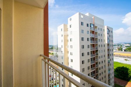 Varanda da sala de apartamento à venda com 2 quartos, 49m² em Vila Homero Thon, Santo André