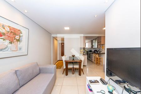 Sala de apartamento à venda com 3 quartos, 80m² em Cidade Jardim, Belo Horizonte