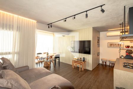 Sala de apartamento à venda com 1 quarto, 70m² em Moema, São Paulo