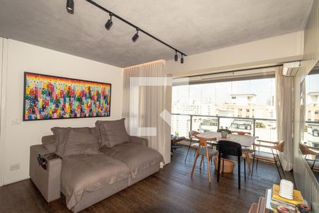 Sala de apartamento à venda com 1 quarto, 70m² em Moema, São Paulo