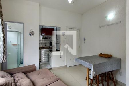 Sala de apartamento para alugar com 1 quarto, 39m² em Itararé, São Vicente