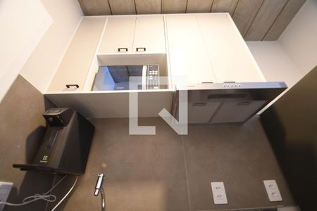 Cozinha de kitnet/studio para alugar com 1 quarto, 17m² em Cidade Universitária, Campinas