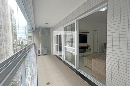 Varanda da Sala de apartamento para alugar com 1 quarto, 107m² em Gonzaga, Santos