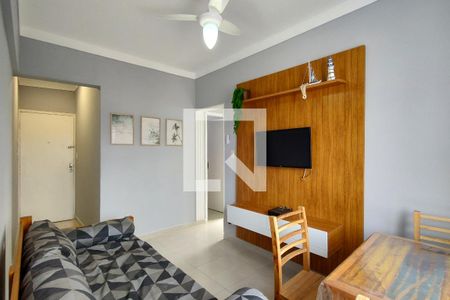 Sala de apartamento para alugar com 1 quarto, 62m² em Canto do Forte, Praia Grande