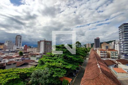 Vista da Sala de apartamento para alugar com 1 quarto, 62m² em Canto do Forte, Praia Grande