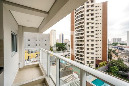 Varanda Sala e cozinha de apartamento para alugar com 1 quarto, 53m² em Vila Azevedo, São Paulo