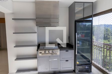 Sala/Cozinha - Conjugada de apartamento para alugar com 3 quartos, 120m² em Empresarial 18 do Forte, Barueri