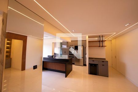 Sala/Cozinha - Conjugada de apartamento para alugar com 3 quartos, 120m² em Empresarial 18 do Forte, Barueri