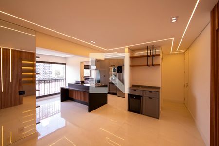 Sala/Cozinha - Conjugada de apartamento para alugar com 3 quartos, 120m² em Empresarial 18 do Forte, Barueri