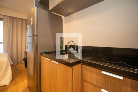 Cozinha de apartamento à venda com 1 quarto, 19m² em Santo Amaro, São Paulo