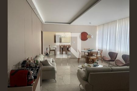 Salas Estar, TV, reunião e de jantar de apartamento à venda com 4 quartos, 227m² em Santo Agostinho, Belo Horizonte