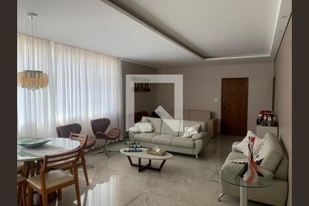 Salas Estar, TV, reunião e de jantar de apartamento à venda com 4 quartos, 227m² em Santo Agostinho, Belo Horizonte