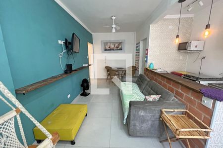 Sala de apartamento para alugar com 1 quarto, 69m² em Aparecida, Santos