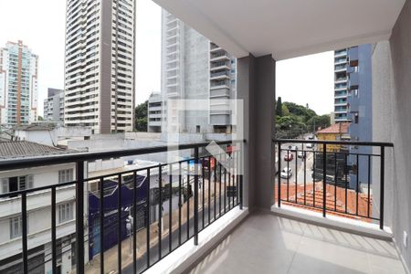 Varanda da Sala de apartamento à venda com 1 quarto, 35m² em Pinheiros, São Paulo