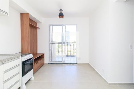 Sala - Cozinha de apartamento para alugar com 2 quartos, 37m² em Jardim Caravelas, São Paulo