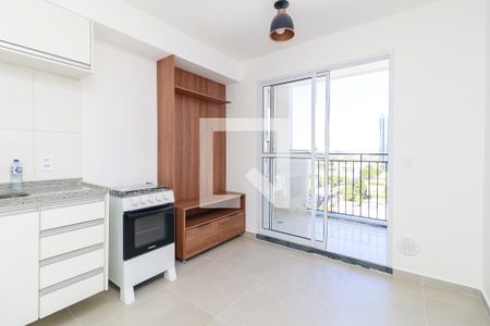 Sala - Cozinha de apartamento para alugar com 2 quartos, 37m² em Jardim Caravelas, São Paulo