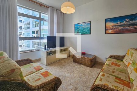 Sala de apartamento para alugar com 3 quartos, 80m² em Barra Funda, Guarujá