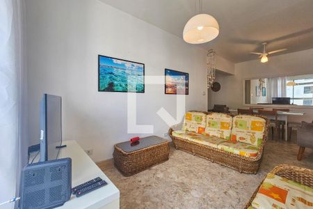 Sala de apartamento para alugar com 3 quartos, 80m² em Barra Funda, Guarujá