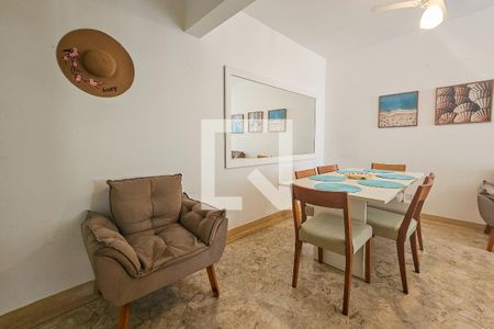 Sala de apartamento para alugar com 3 quartos, 80m² em Barra Funda, Guarujá