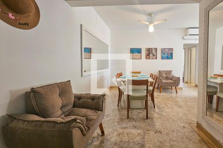 Sala de apartamento para alugar com 3 quartos, 80m² em Barra Funda, Guarujá