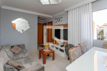 Sala  de apartamento à venda com 2 quartos, 56m² em Campanário, Diadema