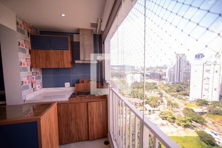 Varanda da Sala/Cozinha de apartamento à venda com 2 quartos, 55m² em Alphaville Empresarial, Barueri