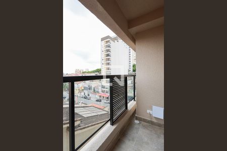 Varanda da Sala/Cozinha de apartamento à venda com 1 quarto, 26m² em Vila Pauliceia, São Paulo