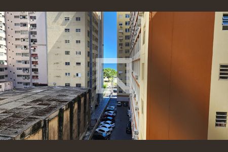 Vista da Sala de apartamento para alugar com 1 quarto, 50m² em Boqueirão, Santos