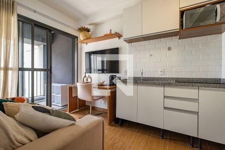 Sala/Cozinha de apartamento à venda com 1 quarto, 35m² em Cerqueira César, São Paulo