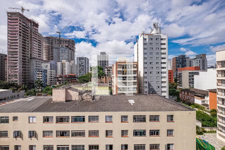 Sala/Cozinha - Vista de apartamento à venda com 1 quarto, 35m² em Cerqueira César, São Paulo