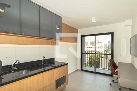 Sala/Cozinha de apartamento para alugar com 1 quarto, 27m² em Vila Olímpia, São Paulo