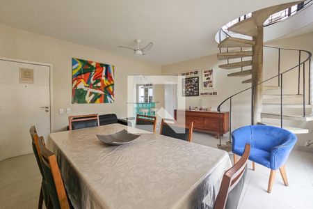 Sala de apartamento para alugar com 4 quartos, 290m² em Jardim Tres Marias, Guarujá