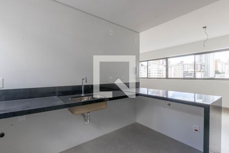 Cozinha de apartamento à venda com 3 quartos, 110m² em Funcionários, Belo Horizonte