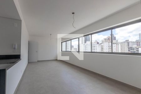 Sala de apartamento à venda com 3 quartos, 110m² em Funcionários, Belo Horizonte