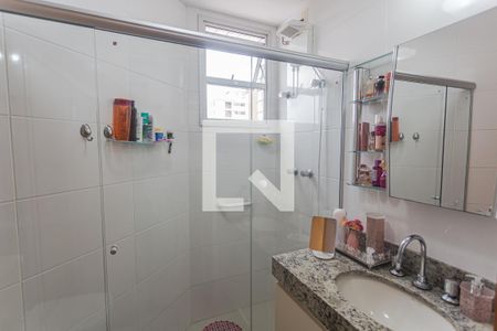 Banheiro da Suíte de apartamento à venda com 3 quartos, 85m² em Sagrada Família, Belo Horizonte