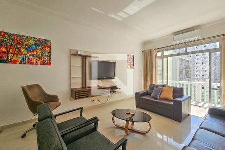 Sala de apartamento para alugar com 4 quartos, 161m² em Vila Maia, Guarujá