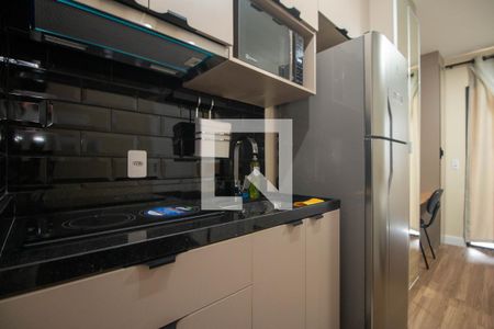 Sala/Quarto/Cozinha de apartamento para alugar com 1 quarto, 27m² em Santo Amaro, São Paulo