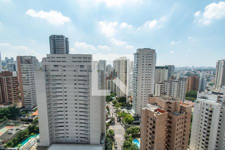 Vista da varanda de kitnet/studio para alugar com 1 quarto, 29m² em Chácara Klabin, São Paulo