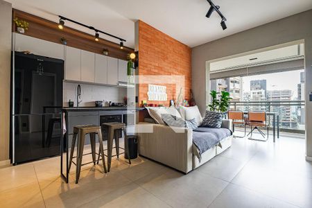 Sala/Cozinha de apartamento para alugar com 1 quarto, 50m² em Pinheiros, São Paulo