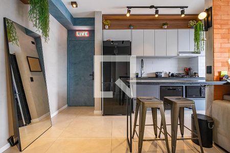 Sala/Cozinha de apartamento para alugar com 1 quarto, 50m² em Pinheiros, São Paulo