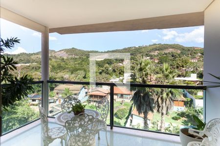 Varanda da Sala de casa de condomínio à venda com 3 quartos, 308m² em Vale das Araras, Nova Lima